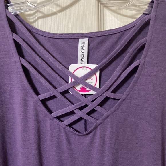 Purple dress with waffle neck detail and pockets 1XL - Picture 2 of 6